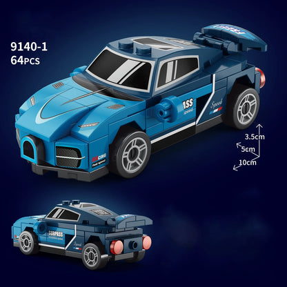 City Speed Racing MOC Car Sports Building Blocks Bricks Classic