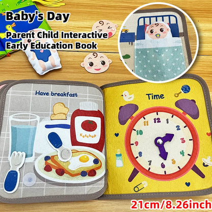 Early Education English Interactive Cognitive Cloth Books Baby Learning Books
