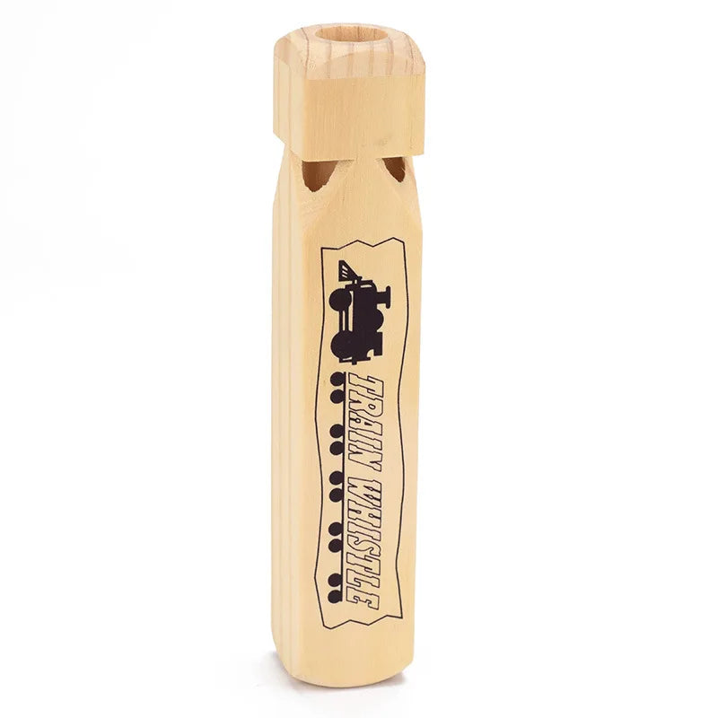 Kids Wooden Train Whistle Music Baby Teaching Wood Toy