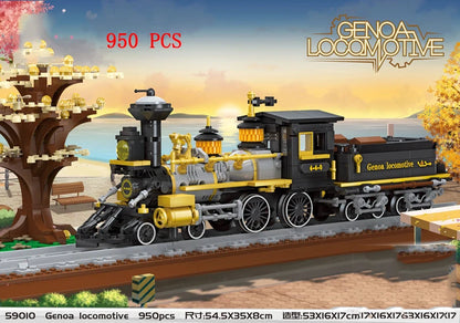 City Train Set Steam Bullet Vehicle Cargo Railway Station