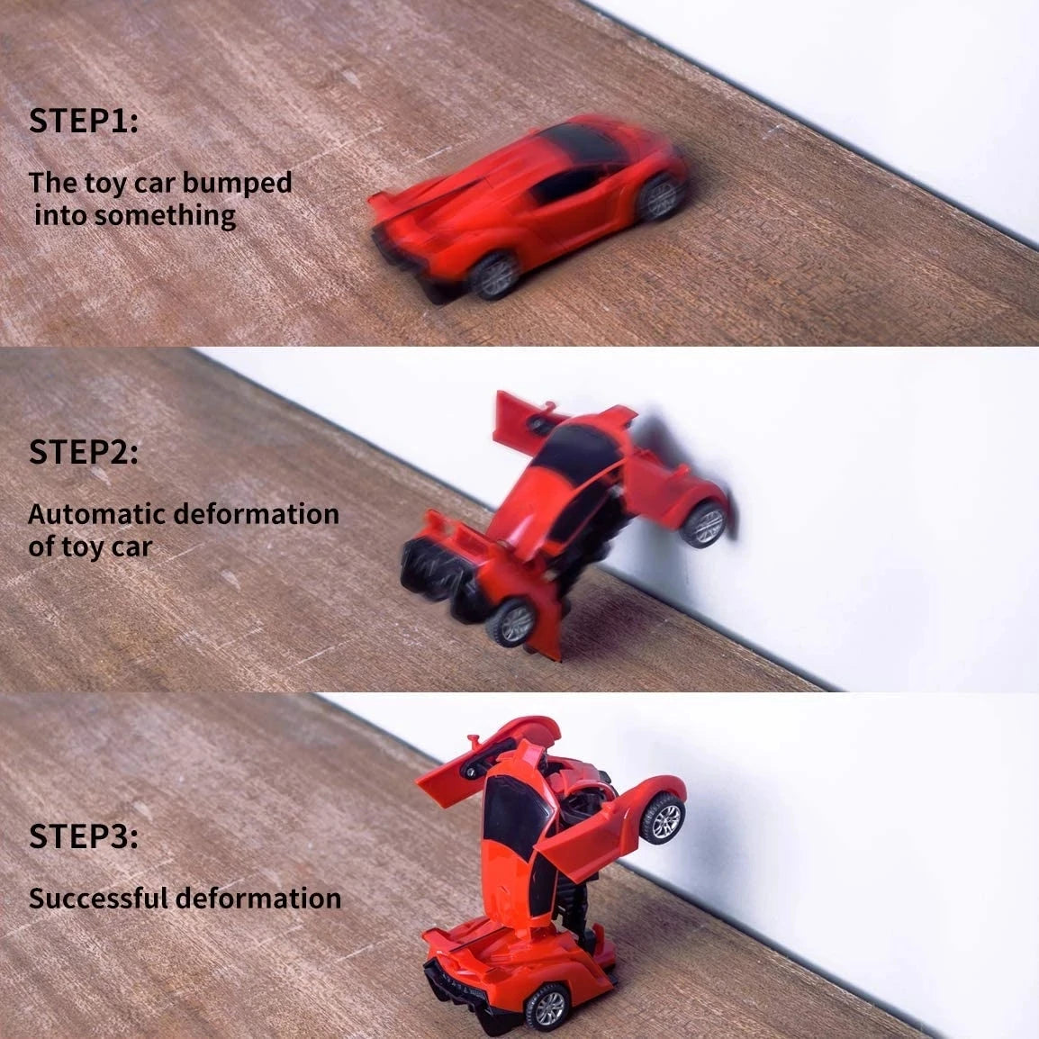 Mini 2 In 1 Car Toys One-key transformable Car Toys Automatic  Robot