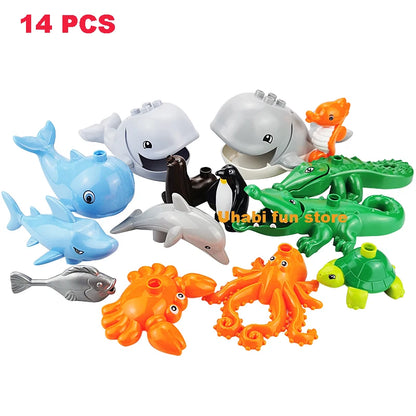 Bulk Big Particle Building Block Accessories Animal House