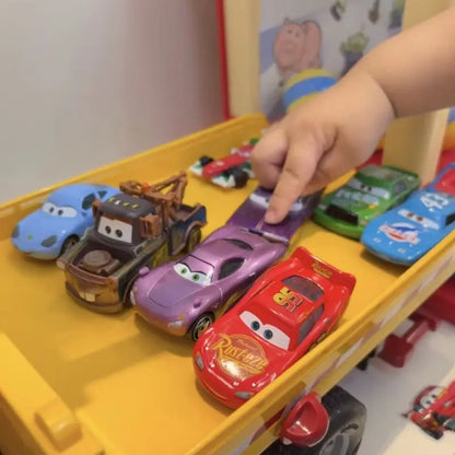 Pixar Cars Lightning McQueen Storm Jackson Mack Container Truck