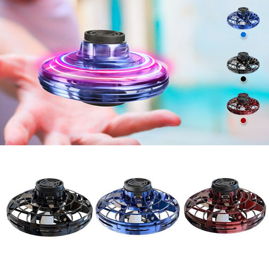 Mini Fingertip Gyro Interactive Decompression Toy Drone LED UFO Type