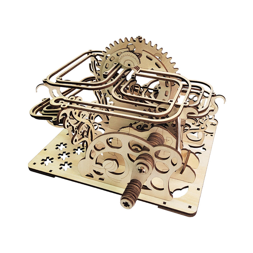 Puzzle 3D Puzzle Hand-cranked Wooden Mechanical Track