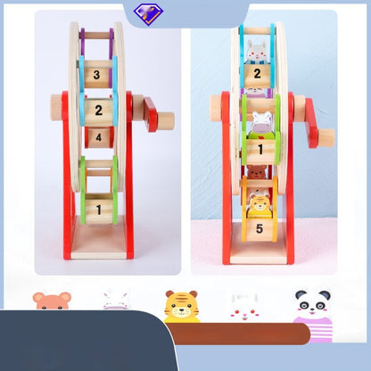 Wooden Animal Hand Ferris Wheel Baby Children Early Childhood Educational Toys