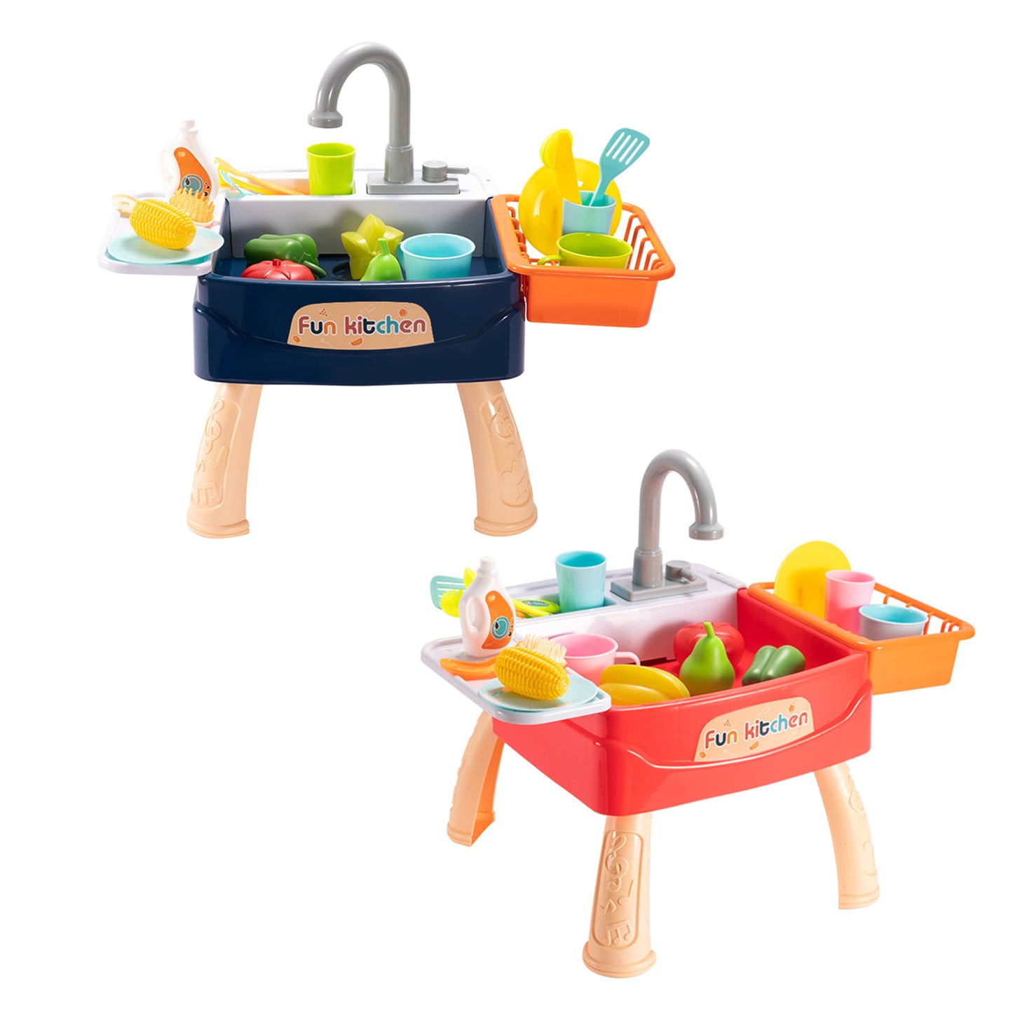 Kitchen Children Dishwasher Simulation Sink Faucet Circulating Water Electric Wash Table Toys