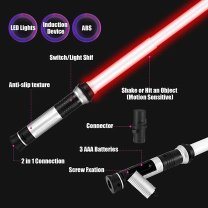 Lightsaber Kids - 2 Pack - LED Light Up Saber With Sound