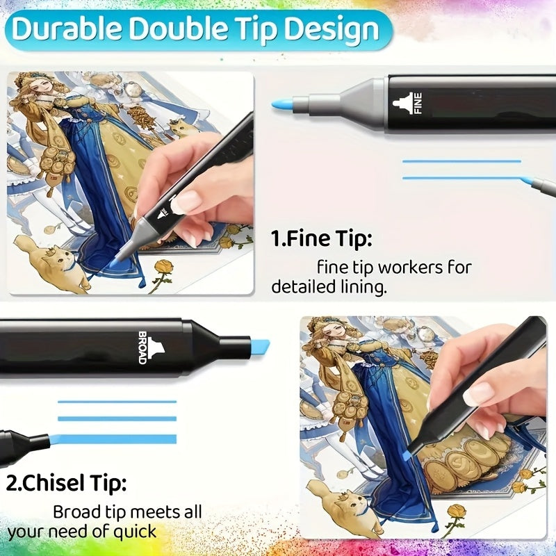 Alcohol Markers 120  Healthy Bright Professional Multi Colour Pens