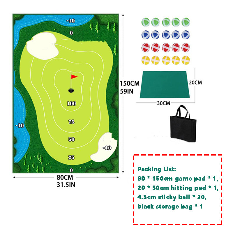 Golf Training Mat For Swing Parent-child Toys Ball Trace Directional Mat