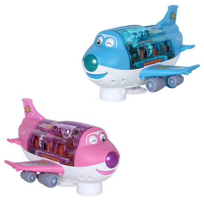 360 Rotating Electric Plane Airplane Toys For Kids Bump