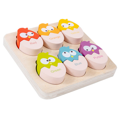 Wooden Bird Color Classification Cognitive Pairing Puzzle Toys