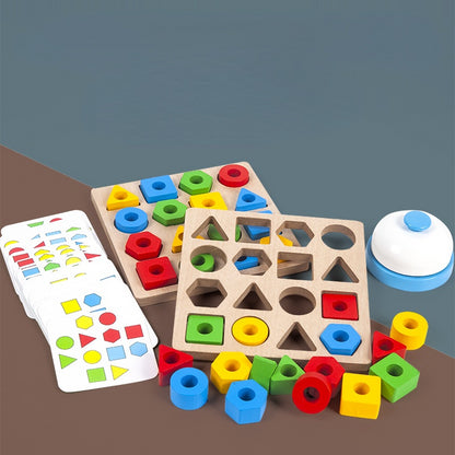 Geometric Pairing Blocks Leisure Board Game Toys