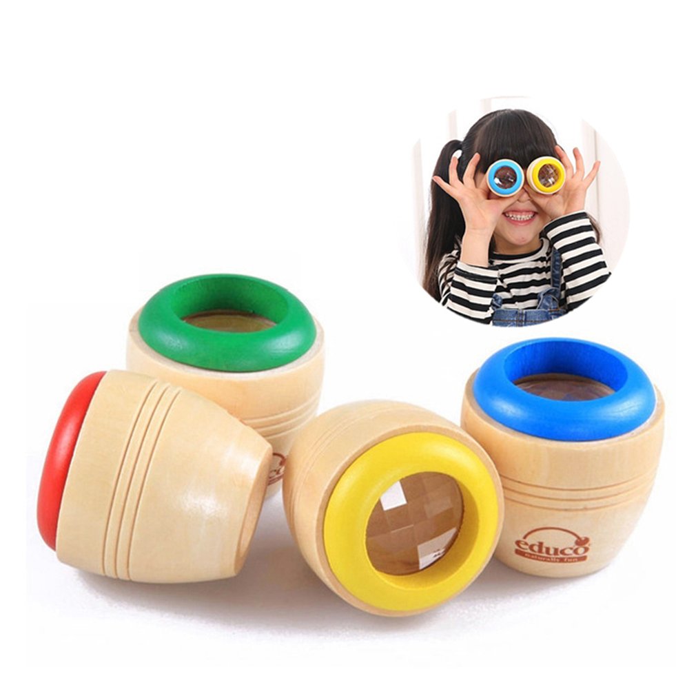 Wooden Magic Kaleidoscope Interesting Effect Educational Learning Puzzle