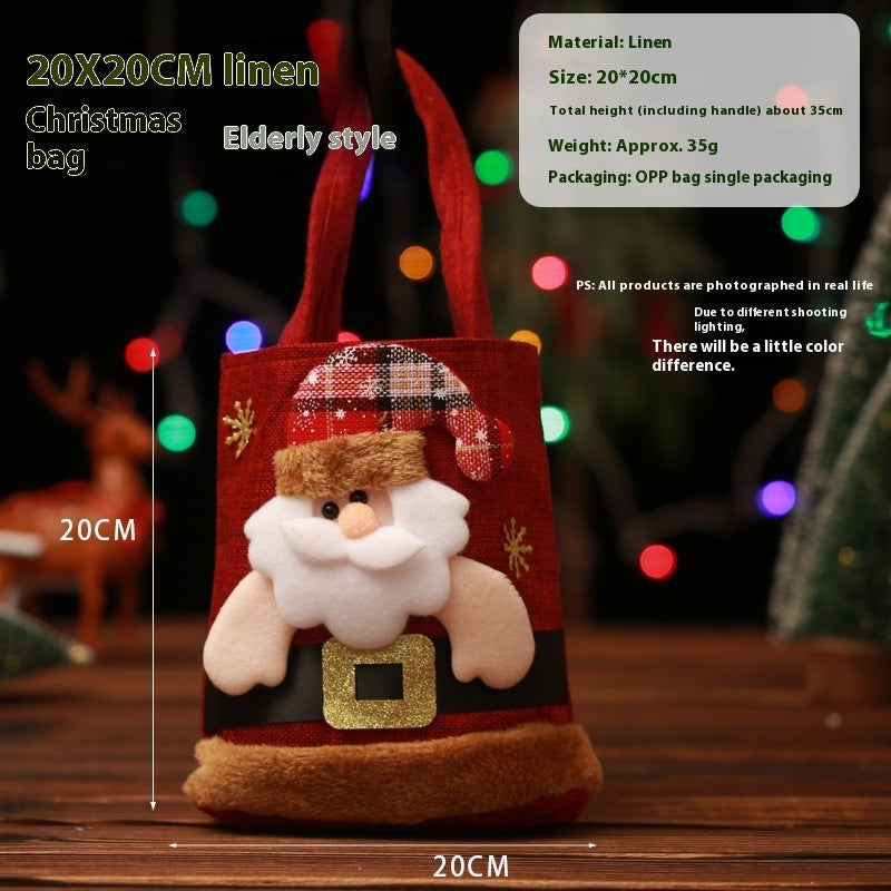 Christmas Candy Gift Tote Bag For Kids Funny Creative Santa Claus