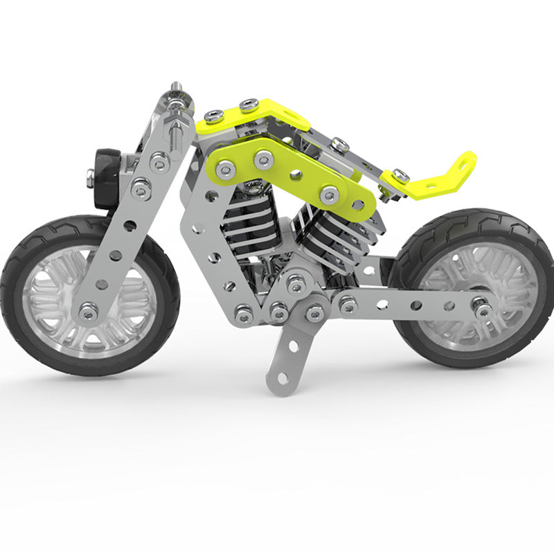 Metal Building Blocks Motorcycle Model Assembling Toys Boys Adults High Difficulty