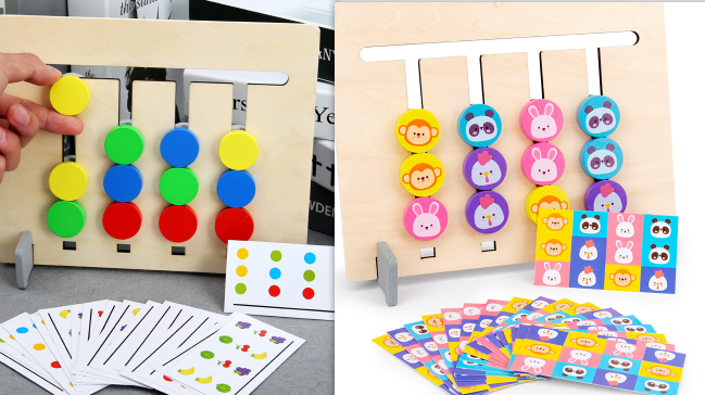 Double-sided Wooden Montessori Enlightenment Teaching Aids Children's Educational Toys