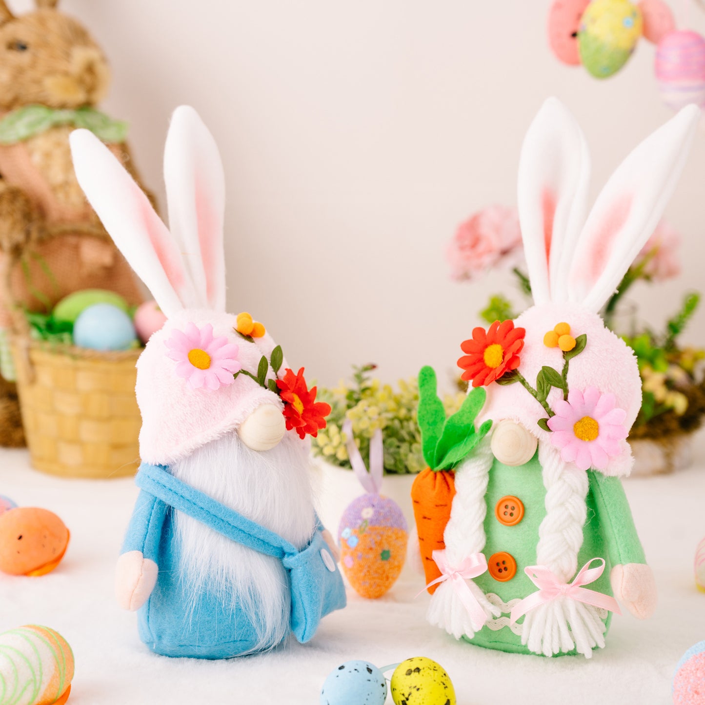 Easter Faceless Gnome Rabbit Doll DIY Handmade Home Decoration Spring Hanging Bunny Ornaments Kids Gifts 2023