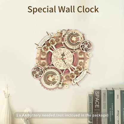 Robotime ROKR Zodiac Wall Clock 3D Wooden Puzzle Model Assembly Toys