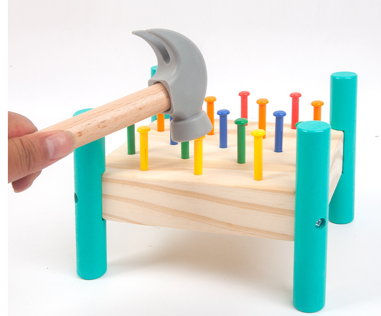 Kindergarten Nail Toy P.65 Hammer Table Montessors Children