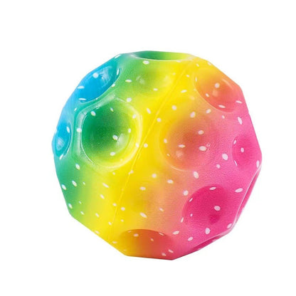 Colorful Hole Ball Soft Bouncy Ball Anti-fall Moon Shape