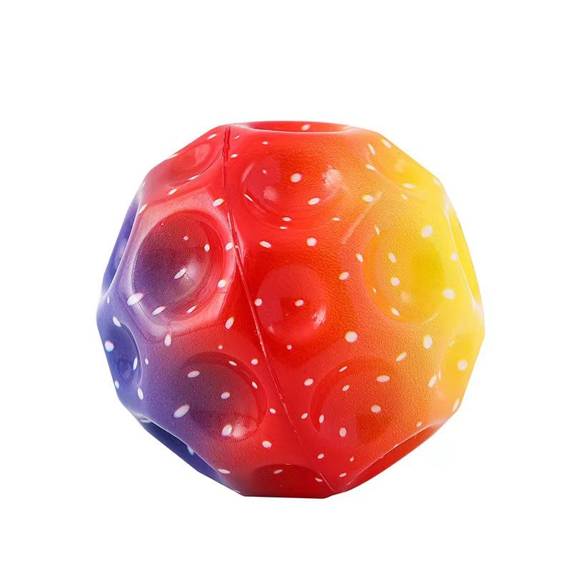 Colorful Hole Ball Soft Bouncy Ball Anti-fall Moon Shape