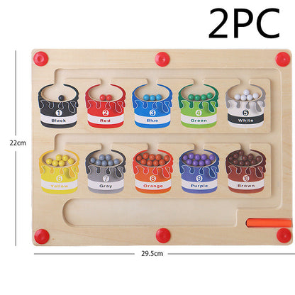 Wooden Magnetic Beads Children Thinking Educational Toys