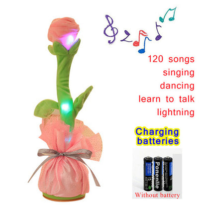 Dancing Cactus Enchanting Flower Electric Plush Toy Twisting Music Song