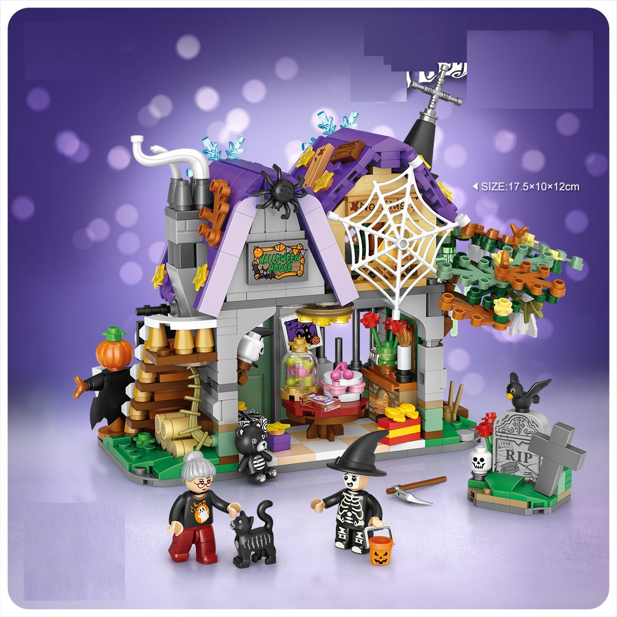 Carriage Happy Halloween Decoration Bricks For Boys Kids Toys Halloween Gift