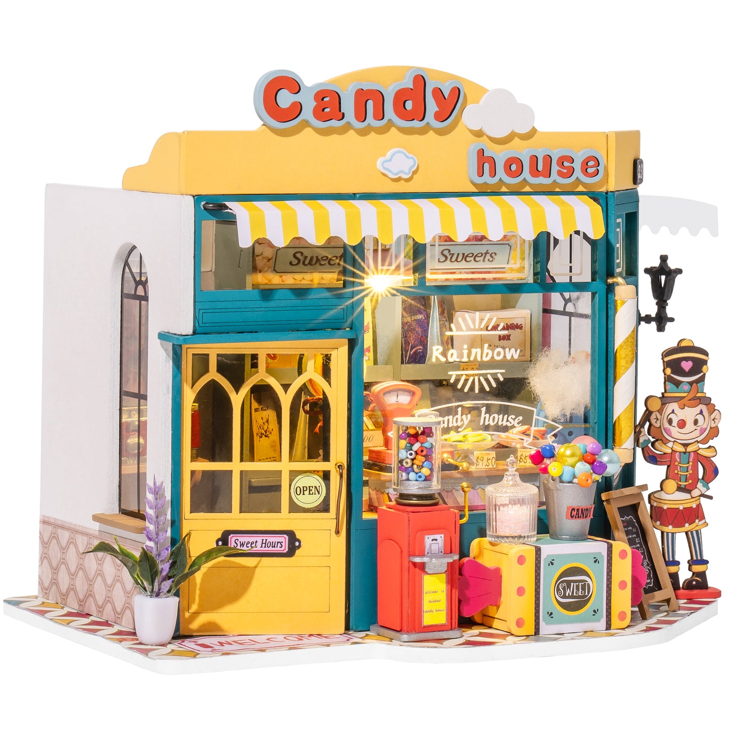 Robotime Rolife Rainbow Candy House DIY Miniature House