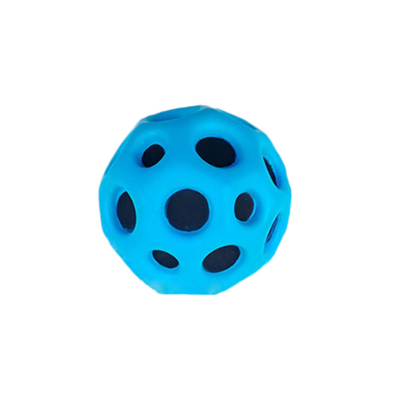 Hole Ball Soft Bouncy Ball Anti-fall Moon Shape Porous Bouncy Ball