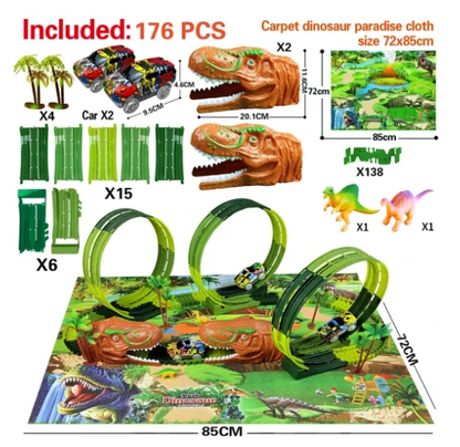 Children's Electric Assembled Track Racing Simulation Animal