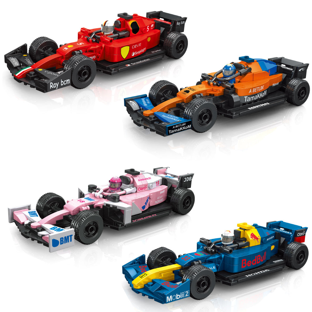 Formula Building Blocks Racing F1 Assembled Sports Car Model Toys