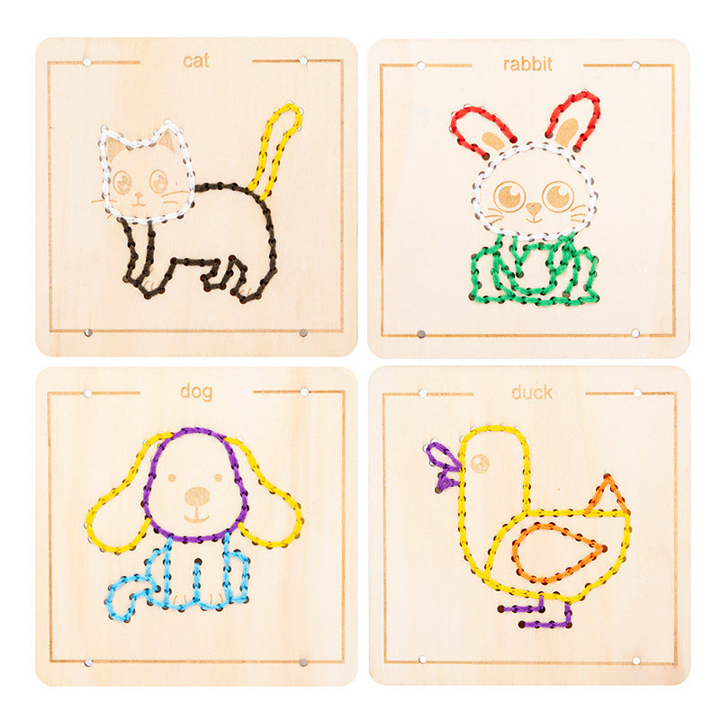 Embroidered Rope Educational Wooden Toys