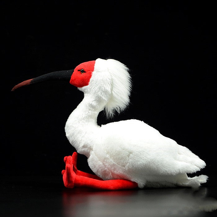 Cute Simulation Model Of Super Cute Crested Ibis Plush Toy