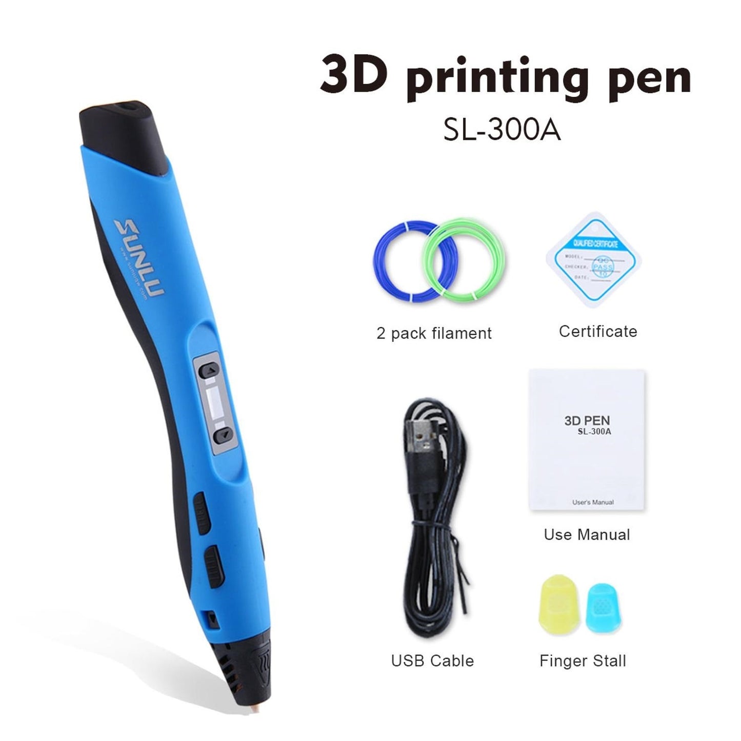 SUNLU 3D Pen SL 300A 3D Printing Pen Support Drawing Set