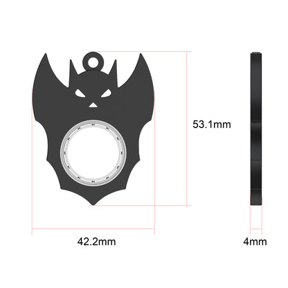 Halloween Creative Fidget Spinner Toy Bat Demon Ghost Keychain