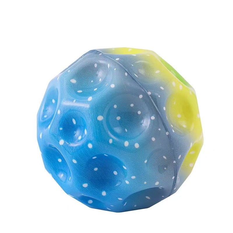 Colorful Hole Ball Soft Bouncy Ball Anti-fall Moon Shape