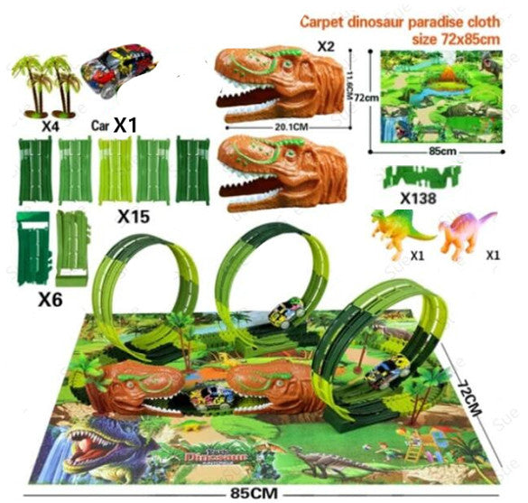 Children's Electric Assembled Track Racing Simulation Animal