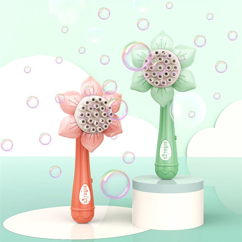 Sunflower Shape Bubble Machine Toy Portable Bubble Wand Toy