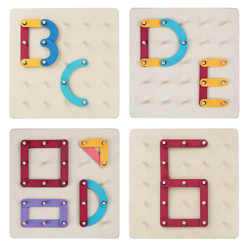 Children's Variety Ice Cream Stick Pegboard Puzzle