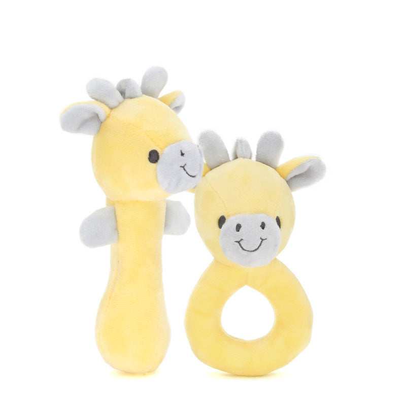 Baby Comforter Toys Grabbing Stick BeepHandbell Biteable Entrance Plush Doll