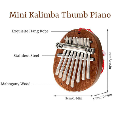 8 Keys Mini Kalimba Thumb Piano Finger Portable Wood Musical Toy