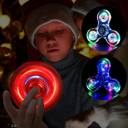 Luminous LED Light Fidget Spinner Hand Top Spinners Glow In Dark