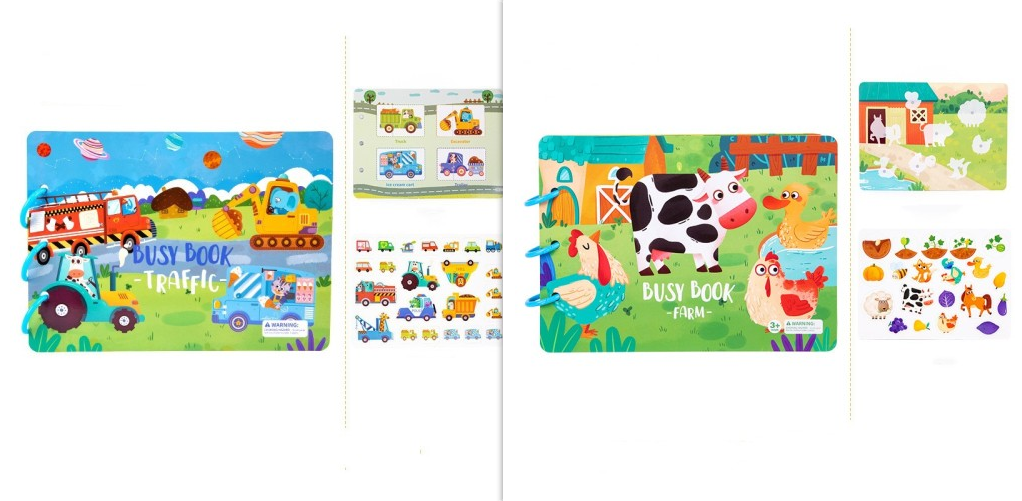 Children's Busy Book Educational Toys Repeated Paste