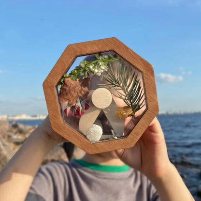 Wooden DIY Rotating Kaleidoscope Kit Outdoor Kids Toys