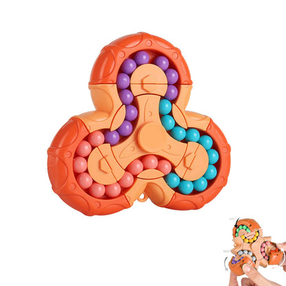 Magic Bean Puzzle Toy, Rotating Magic Bean Cube&Fidget Spinner Toys