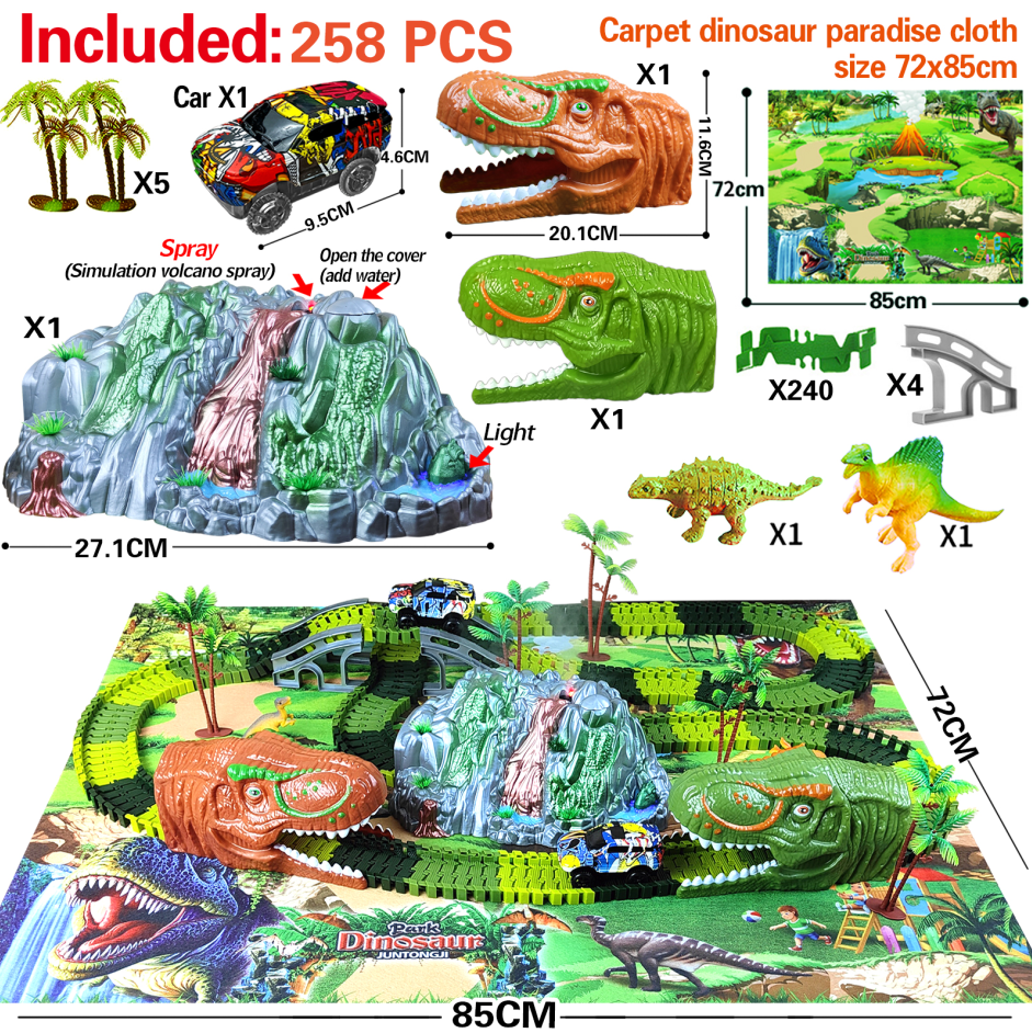 Children's Electric Assembled Track Racing Simulation Animal