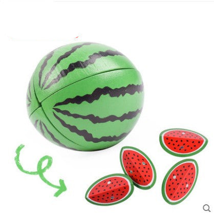 Fruits Carefully, Children's Wooden Toys, Play House Magnetic Cut Toys