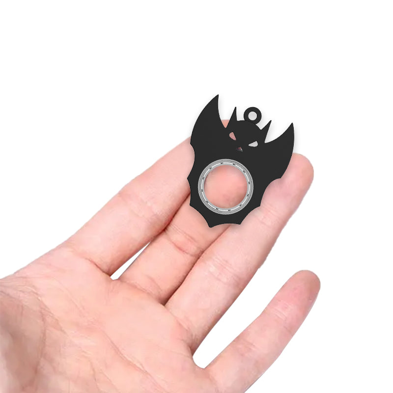 Halloween Creative Fidget Spinner Toy Bat Demon Ghost Keychain